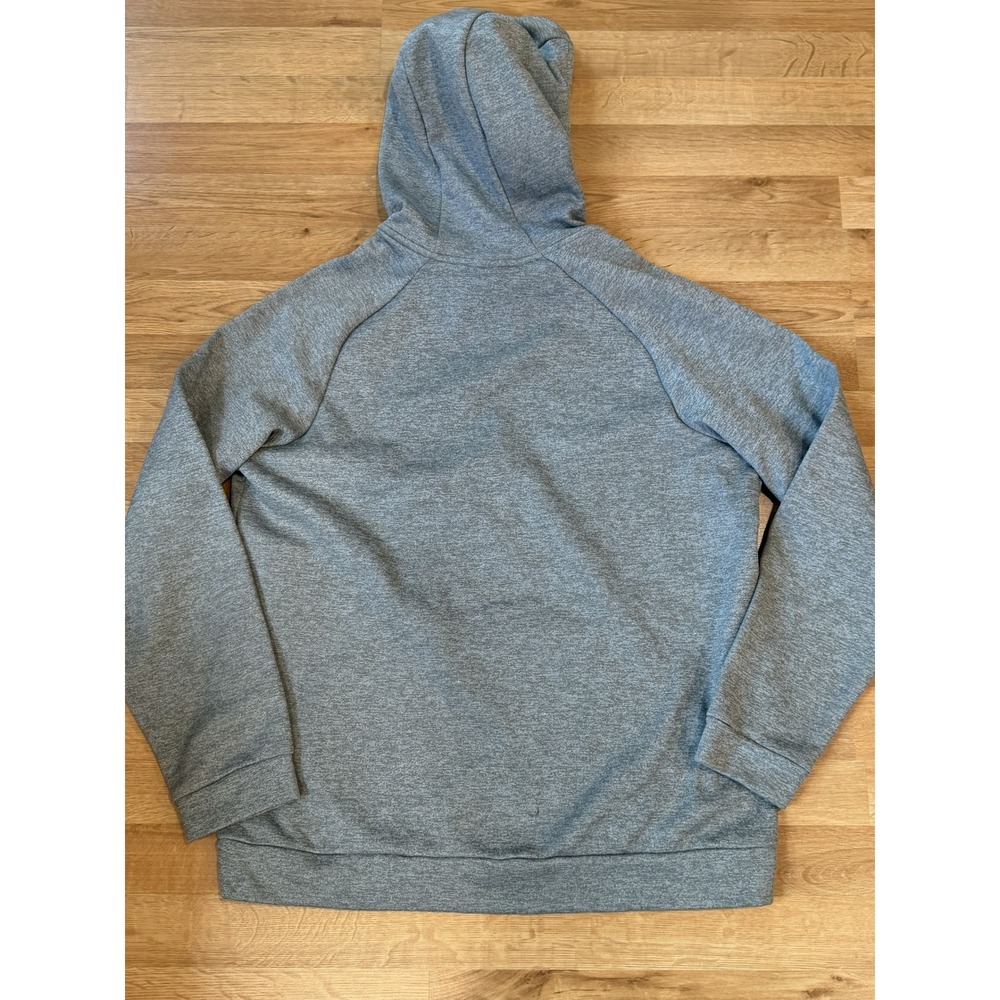 Nike Dri-FIT Hoodie Mens Medium Gray Graphic Swoosh Pullover Sweatshirt CU6271